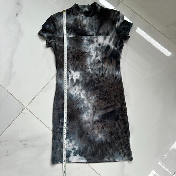 Streetwear Society | Tie-Dye Mini Dress | Size Small | Gray/Black/White - Picture 8 of 16